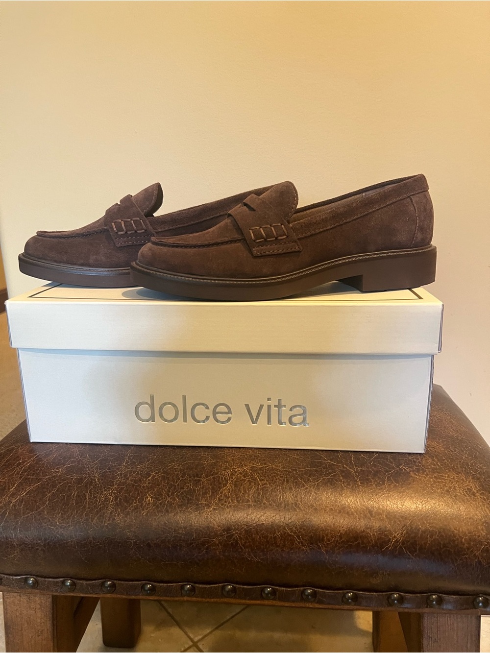 TIGGY Mahogany Suede Loafers